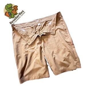 Quicksilver‎ Amphibian Men's Khaki Flat Front Shorts Size 38 In Out of the Water